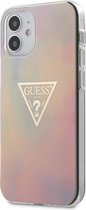 Guess Goud Triangle Siliconen Backcase hoesje iPhone 12 Mini