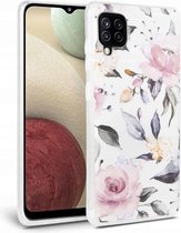 FONU Rozen Backcase Hoesje Samsung Galaxy A12 - Wit