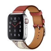 Voor Apple Watch 3/2/1 generatie 42 mm universele zeefdruk Psingle-ring horlogeband (rood)