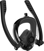 Watersport Duikuitrusting Volledig droog siliconen duikmasker Zwembril voor GoPro HERO7 / 6/5/5 sessie / 4/3 + / 3/2/1, maat: L / XL (zwart)