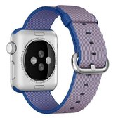 Geweven nylon horlogeband voor Apple Watch 38 mm (koningsblauw)