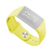 Voor Fitbit Charge 3 22 mm effen kleur siliconen band A (Mango geel)