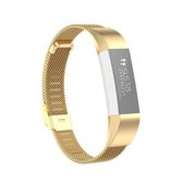 Voor Fitbit Alta / Alta HR / ACE horlogeknop mesh metalen vervangende band horlogeband, maat: S (goud)