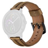 Voor Garmin Vivoactive3 / Vivomove HR dubbele kiel vervangende polsband horlogeband (donkerbruin Crazy Horse)