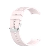 Voor Huawei Watch GT 2 46mm siliconen vervangende polsband horlogeband met zilveren gesp (drijfzand roze)