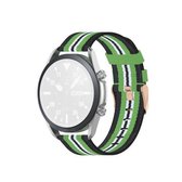 Voor Galaxy Watch 3 41 mm geweven nylon getextureerde band, maat: gratis maat 20 mm (zwart limoen)