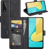 Voor LG Stylo 7 5G Dual-side magnetische gesp Horizontale flip lederen tas met houder & kaartsleuven & portemonnee (zwart)