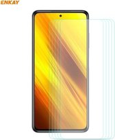 Voor Xiaomi Poco X3 / X3 NFC 5 STKS ENKAY Hat-Prince 0.26mm 9H 2.5D Gebogen Rand Gehard Glas Film