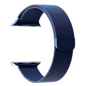 Voor Apple Watch 42 mm Milanese Loop magnetische roestvrijstalen horlogeband (blauw)