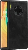 Voor Huawei Mate 30 Pro Crazy Horse Getextureerd Kalfsleer PU + PC + TPU Case (Zwart)