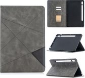 Voor Samsung Galaxy Tab S7 T870 Rhombus Texture Horizontale Flip Magnetische Leren Case met Houder & Kaartsleuven (Grijs)