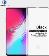 Voor Galaxy S10 5G PINWUYO 9H 3D Hot Bending Tempered Glass Film (Zwart)