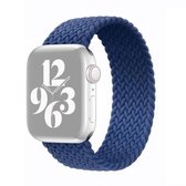 Single-turn nylon geweven horlogeband voor Apple Watch Series 6 & SE & 5 & 4 44 mm / 3 & 2 & 1 42 mm, maat: L (blauw)