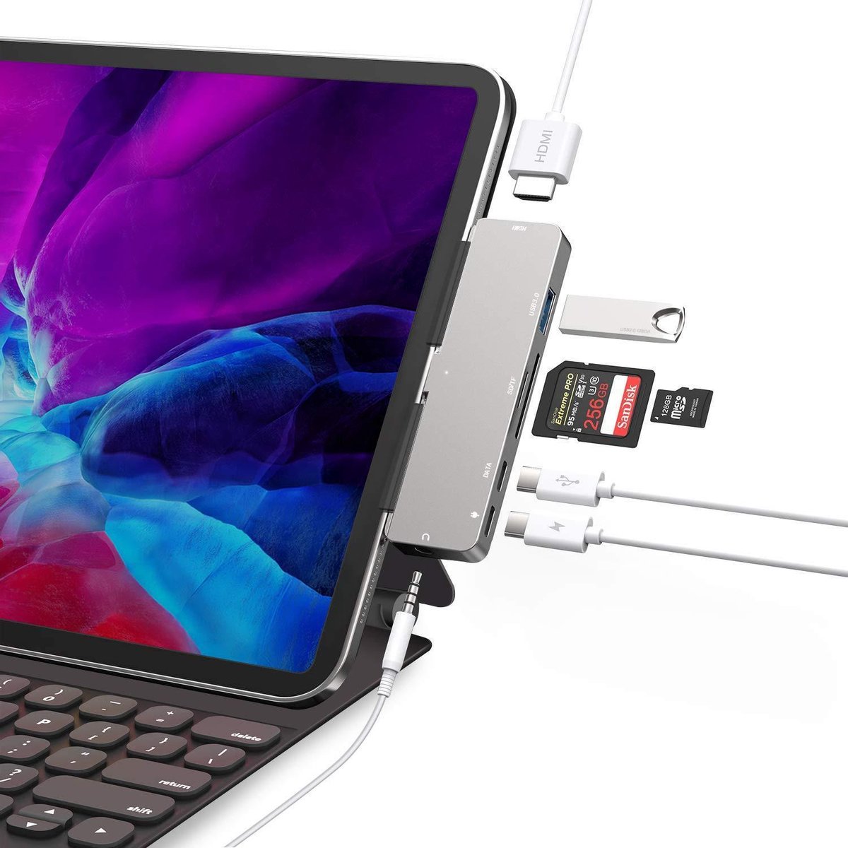 USBC hub 7 in 1 hub usb c adapter Macbook pro