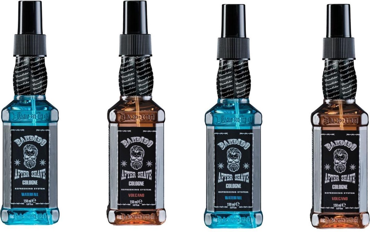 4-pack Bandido Aftershave/Cologne 2x Waterfall, 2x Volcano 150ml