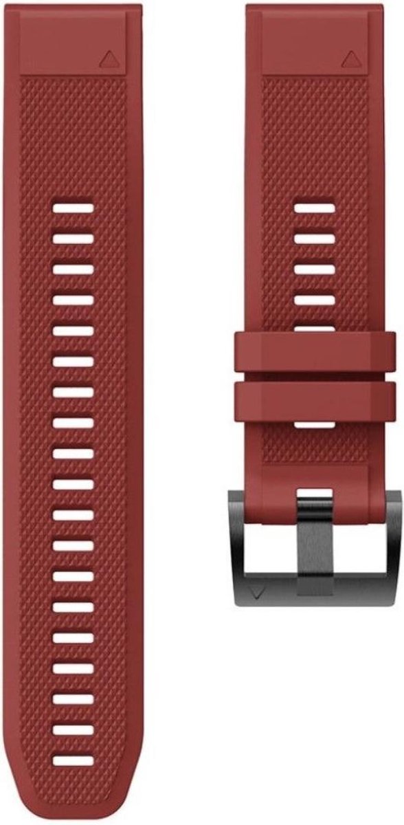 Siliconen Bandje QuickFit 20mm - Rood - Geschikt voor Garmin Fenix 5S & 5S Plus - En Meer Modellen