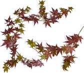Herfst Maple kunst guirlande 180 cm burgundy