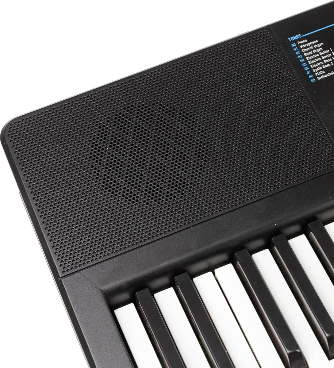 RockJam RJ361 61 Key Keyboard Piano Met Bladmuziekstandaard Piano Note Sticker Voeding En Gewoon Pianotoepassing