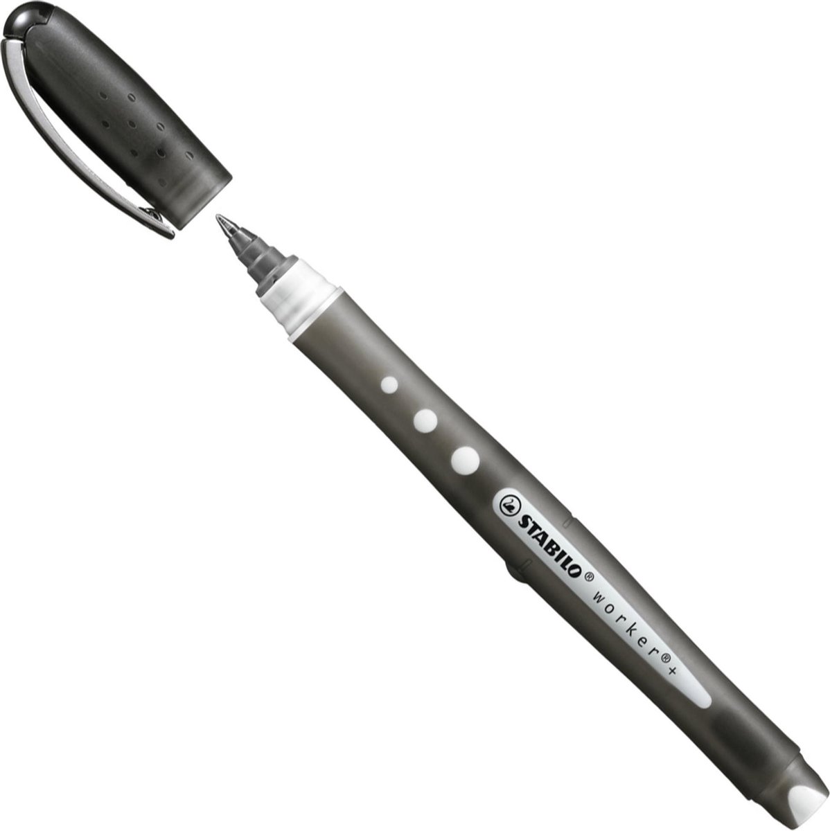 Stylos Roller Stabilo Worker 0.5 Mm Bleu - Lot De 3, Encre Liquide Séchage Rapide, Pour Bureau, école, Maison