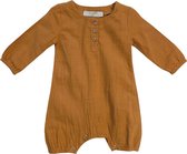 Li-Leigh Pumpkin Jumpsuit, babypakje van katoen, Kleur: oranjebruin, maat 74