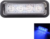 12 W 720LM 440-480nm 4-LED Blauw Licht Wired Auto Knipperend Waarschuwingssignaal Lamp, DC12-24V, draad Lengte: 95 cm