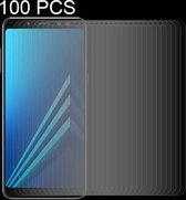 100 STKS voor Galaxy A8 (2018) 0.26mm 9 H Oppervlaktehardheid 2.5D Gebogen Rand Gehard Glas Screen Protector