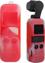 Antislip stofdichte hoes Siliconen hoes voor DJI OSMO Pocket (rood + wit)