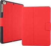 Voor iPad mini 5/4/3/2/1 elektrisch geperste textuur horizontale flip lederen tas met houder en pen slot (rood)