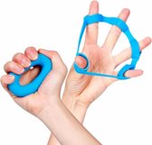 TF122 2 STUKS 2 in 1 siliconen gripring + handgreepset (blauw)