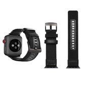 Jeep Style Nylon polshorlogeband met roestvrijstalen gesp voor Apple Watch Series 3 & 2 & 1 42 mm (zwart)