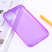 Schokbestendige effen kleur TPU beschermhoes voor iPhone 11 Pro Max (paars)