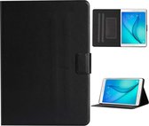 Voor Samsung Galaxy Tab A 9.7 T550 / T555C Effen kleur Horizontaal Flip Leren Case met Kaartsleuven & Houder & Slaap / Wekfunctie (Zwart)