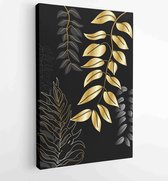 Luxury gold wallpaper. Black and golden abstract background 3 - Moderne schilderijen – Vertical – 1932245417 - 80*60 Vertical