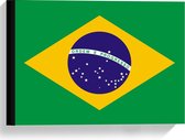 Canvas  - Landbeeldmerk van Brazilië  - 40x30cm Foto op Canvas Schilderij (Wanddecoratie op Canvas)