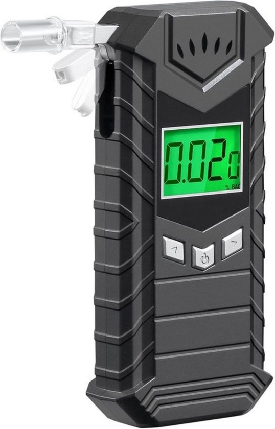 Detepo Digitale Alcoholtester - Geschikt voor Frankrijk - Alcoholmeter - Oplaadbaar met USB - Blaastest Alcohol Meter - Ademtest om je Alcoholpromillage mee te Testen - Met Extra Mondstukjes