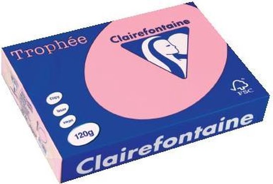 Foto: Clairefontaine troph e pastel a4 roze 120 g 250 vel