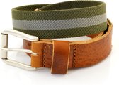 Kidzzbelts Jongenskinderriem Elastisch 1949 - Groen/grijs - 85 cm