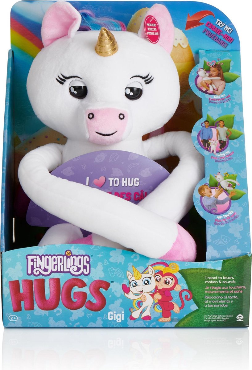 Evolution Fingerlings Hugs Licorne Blanche Gigi