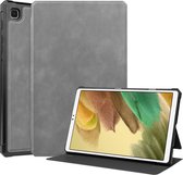 Samsung Galaxy Tab A7 Lite Hoes - PU Leer Folio Book Case - Grijs