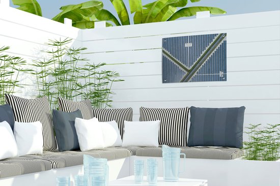 Panneaux solaires d'en haut affiche de jardin, toile en vrac