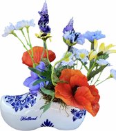 Seta Fiori - Zijden Bloemen Kunstboeket - Kunstbloemen Boeket voor Binnen - Delfs blauw - Klomp -