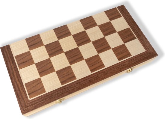 Thumbnail van een extra afbeelding van het spel Thexa - Premium schaakset (39x39 cm) - hout - magnetisch