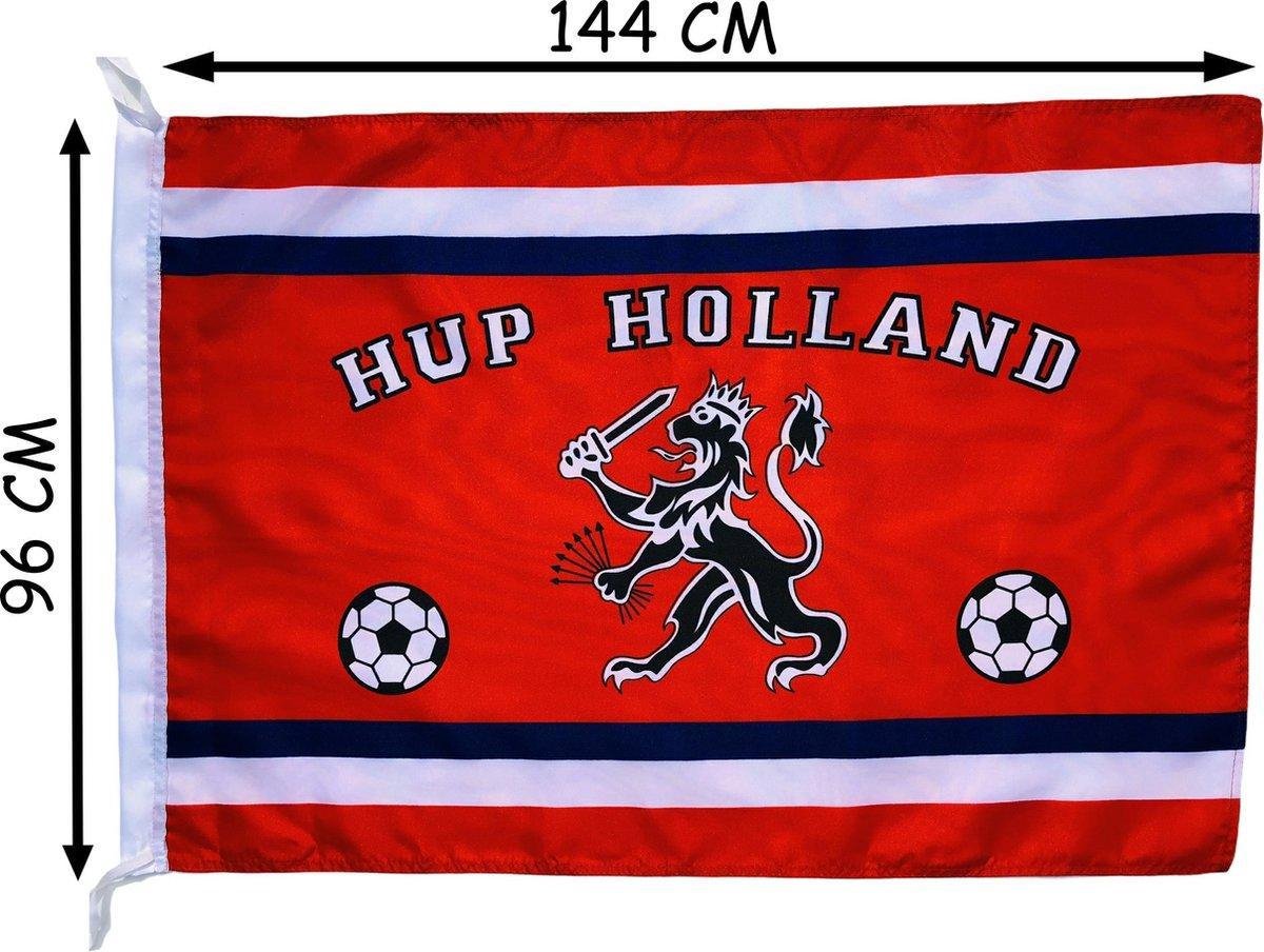 Holland Oranje vlag met Leeuw - Koningsdag vlag - Koningsdag accessoires - 150 x 100 cm - EK acces