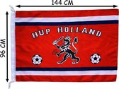 Holland Oranje vlag met Leeuw - Koningsdag vlag - Koningsdag accessoires - 150 x 100 cm   - EK accessoires - EK voetbal