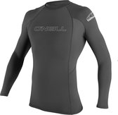 O'Neill Basic Skins L/S Rashguard Surfshirt - Maat L  - Mannen - donker grijs/wit