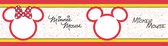 Disney zelfklevende behangrand Minnie & Mickey Mouse rood, geel en wit - 600007 - 14 x 500 cm