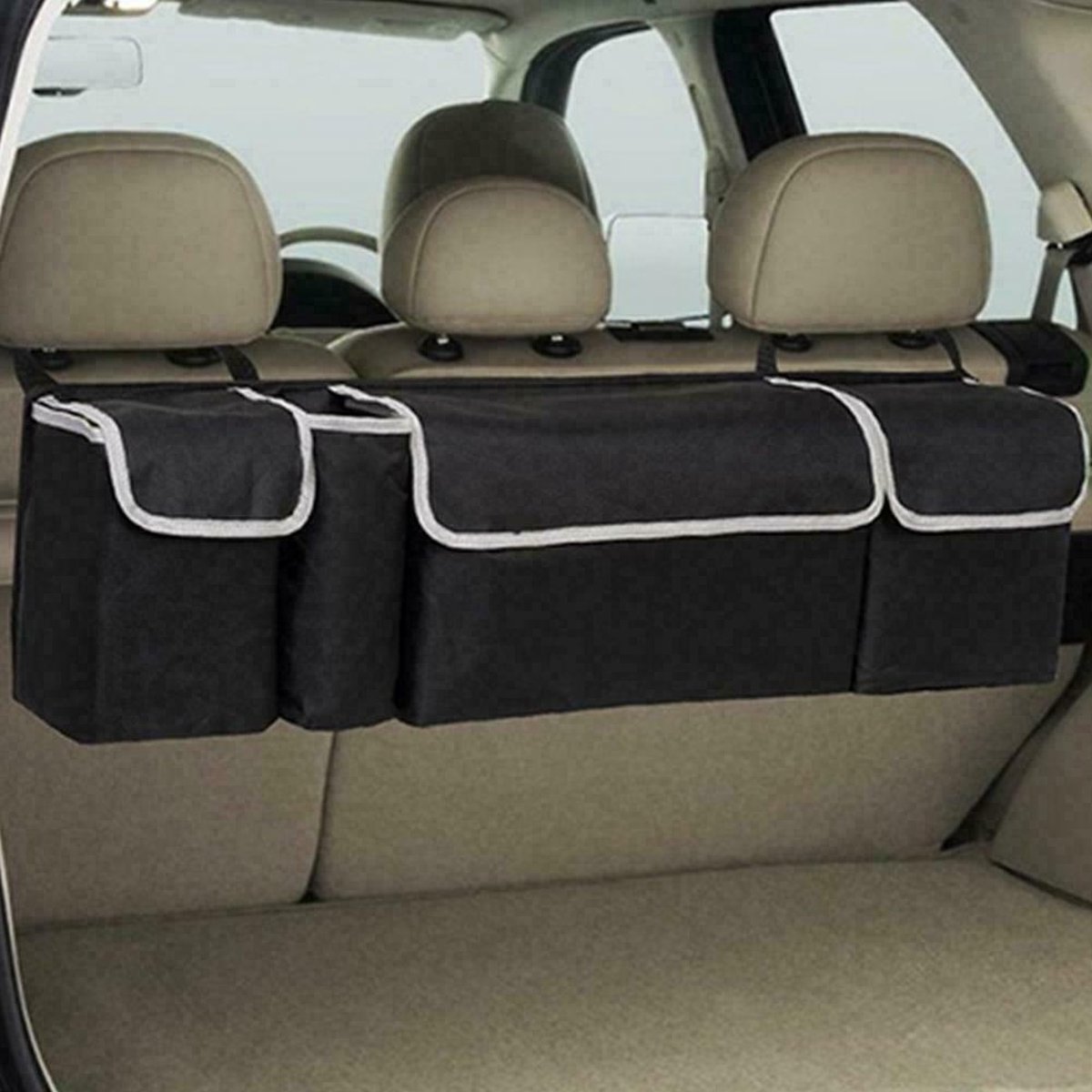 Boîte d'organisateur de coffre de voiture Grande capacité Oxford Cloth  Pliable Antidérapant Boîte de rangement avec couvercle pour accessoire  intérieur de voiture automatique