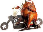 Beer Can Chicken Holder - Collection BBQ Kiprooster pour le BBQ - Kiphouder - BBQ Kips Standard time - Beer Can Kip - Inox - Accessoires BBQ - Bierkip - Chicken Sitter