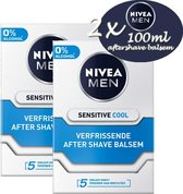 Nivea men aftershave balsem -zonder alcohol- 2x 100ml