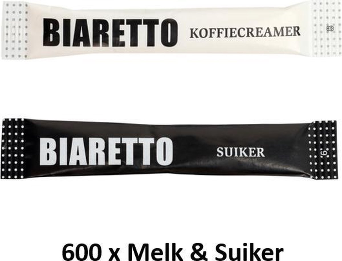 Goedkoopste Biaretto Creamer sticks 600x en Suiker sticks 600x